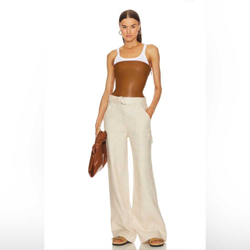 GRLFRND The Linen Cargo Pant in Natural Linen - Picture 2 of 4